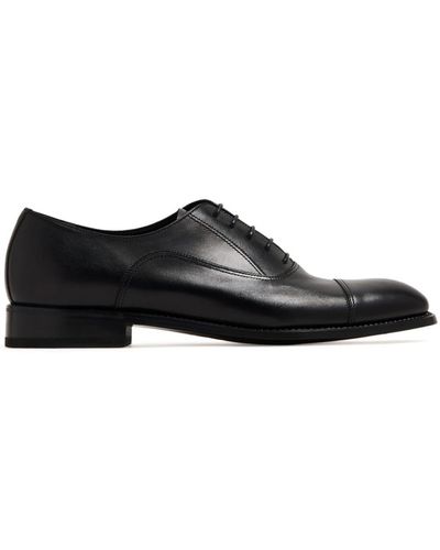 Barrett Lace-up Leather Oxford Shoes - Black