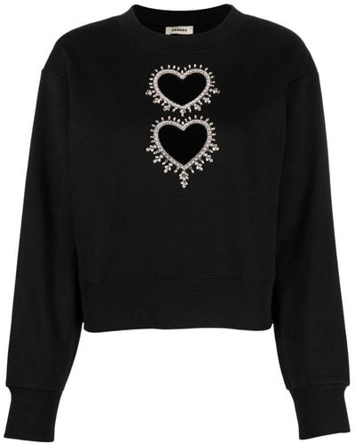 Sandro Heart Cut-out Sweatshirt - Black