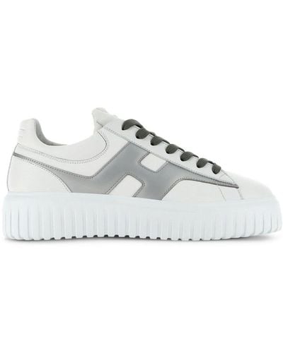 Hogan H-stripes Lace-up Sneakers - White