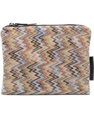 Missoni Zig-zag Woven Makeup Bag - Metallic