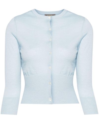 N.Peal Cashmere Darcie Cashmere Cardigan - Blue