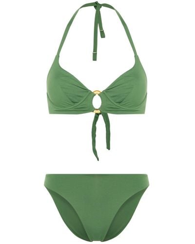 Fisico Bikini con detalle de anilla - Verde