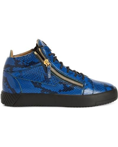 Giuseppe Zanotti Frankie High-Top-Sneakers - Blau