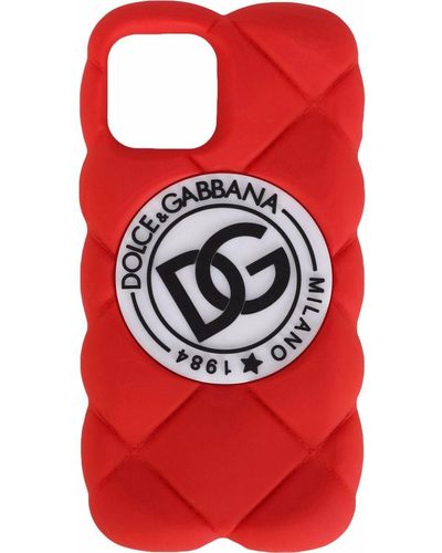 Dolce & Gabbana Iphone 12 Pro Max Hoesje Met Logo - Rood