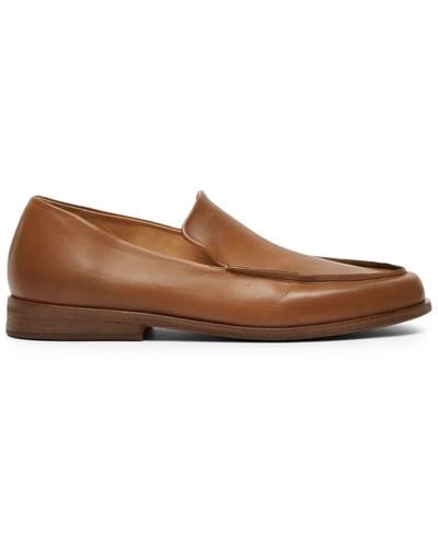 Marsèll Round-toe Leather Loafers - Brown