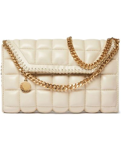 Stella McCartney Falabella Quilted Faux-leather Shoulder Bag - Natural