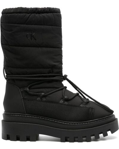 Calvin Klein 65mm Logo-print Snow Boots - Black