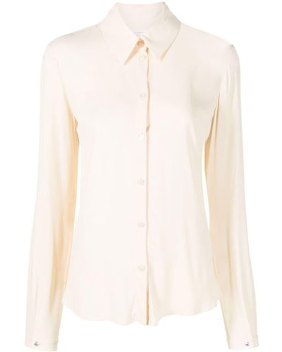 Patrizia Pepe Long-sleeve Button-up Shirt - Natural