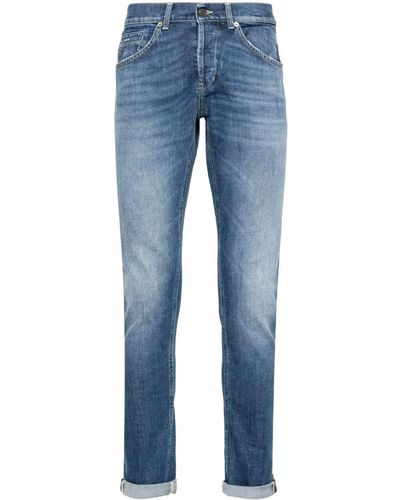 Dondup George Mid-rise Tapered Jeans - Blue