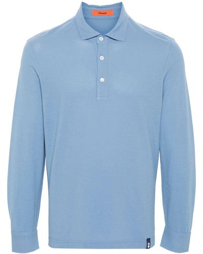 Drumohr Langärmeliges Poloshirt - Blau