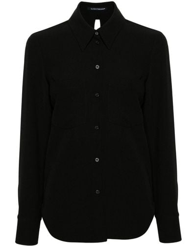 Luisa Cerano ポインテッドカラー シャツ - ブラック
