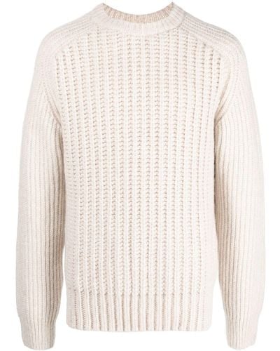 sunflower Ribbed-knit Sweater - White