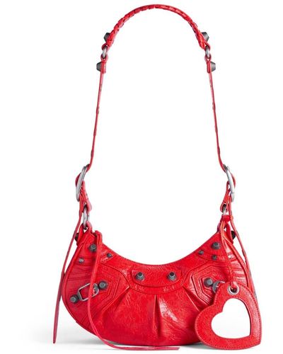 Balenciaga Le Cagole Xs Leather Shoulder Bag - Women's - Lamb Skin - Red