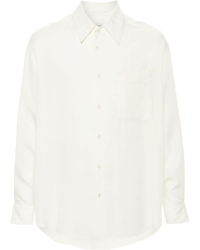 Lemaire Double-pocket Lyocell Shirt - White