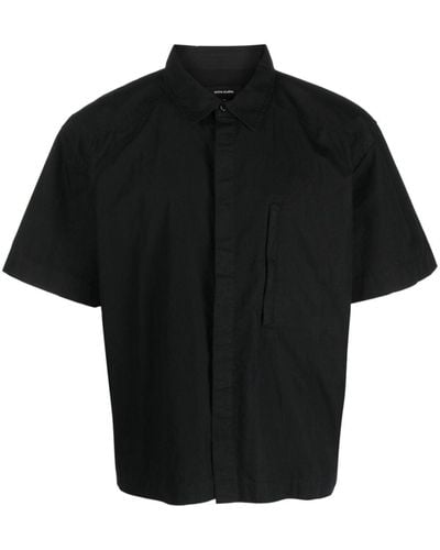 Entire studios Short-sleeved Cotton Shirt - Black
