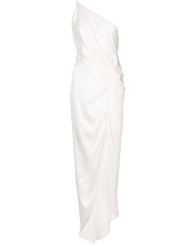 Michelle Mason Vestido de fiesta con detalle de nudo - Blanco