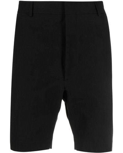 Fendi Pantalones cortos de vestir con parche del logo - Negro