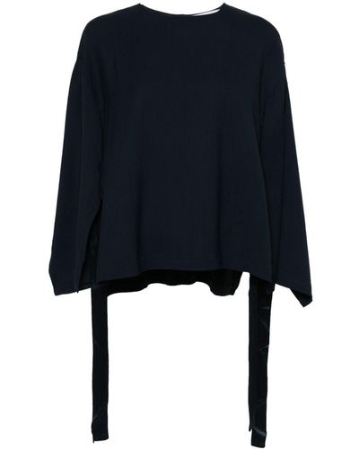 Erika Cavallini Semi Couture Blusa con spacco laterale