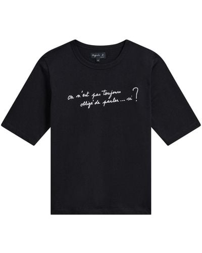 agnès b. Brando Cotton T-shirt - Black