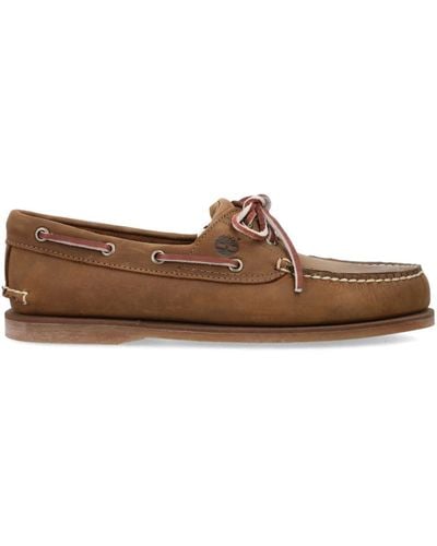 Timberland Lace-up Leather Boat Shoes - Brown