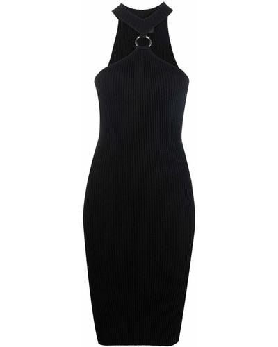 Boutique Moschino Ribbed-knit Dress - Black