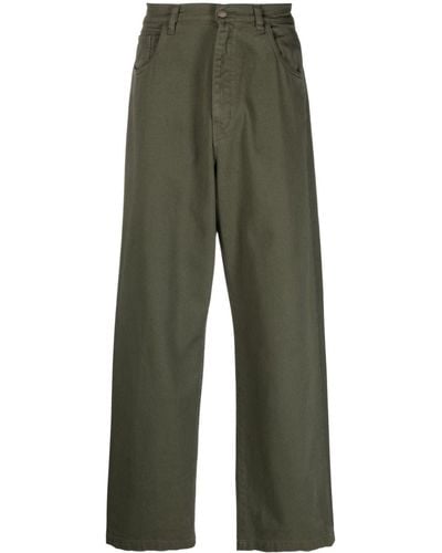 Societe Anonyme Straight-leg Cotton Trousers - Green