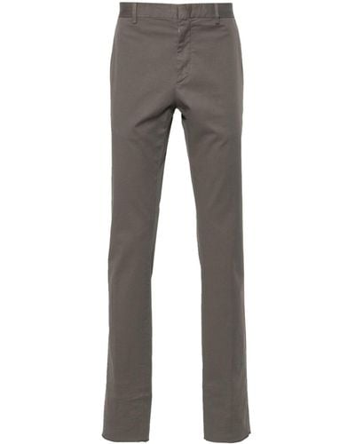 Zegna Mid-rise Slim-fit Chinos - Grey