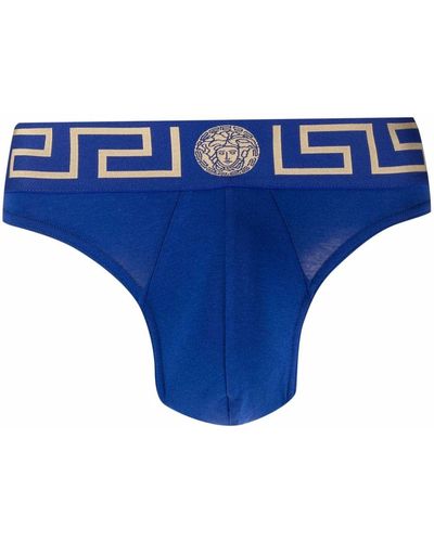 Versace Slip mit Muster - Blau