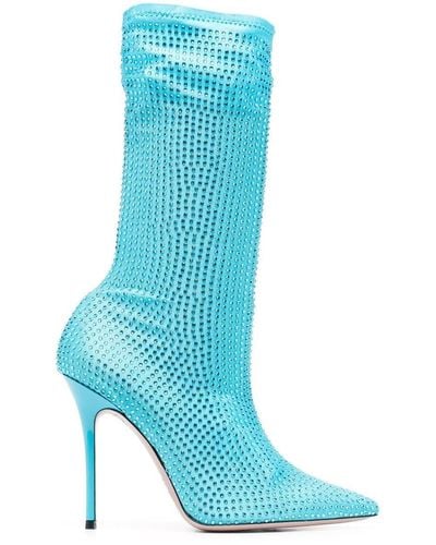 Gedebe Logan Crystal-embellished Boots - Blue