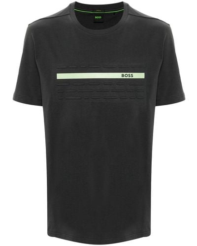 BOSS T-shirt à détails 3D - Noir