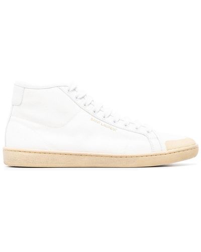 Saint Laurent Sl 39 Leather Sneaker - White