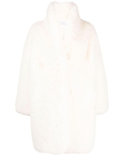GIUSEPPE DI MORABITO Single-breasted Faux-fur Coat - White