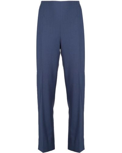 Paule Ka Laine Fine High Waisted Tapered Trousers - Blue