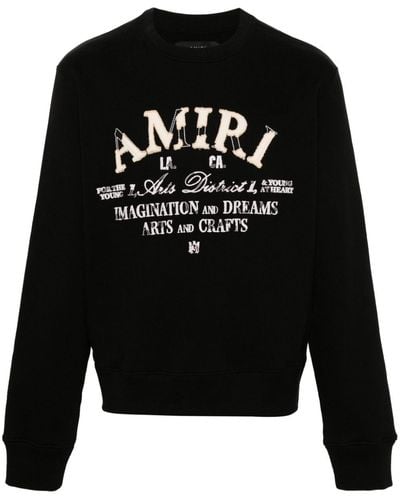 Amiri Arts District Sweatshirt in Distressed-Optik - Schwarz