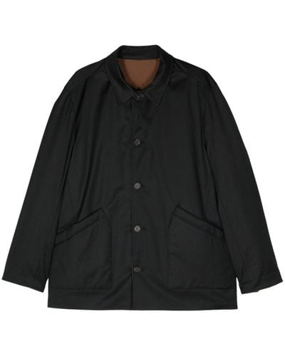 Corneliani Spread-collar Single-breasted Coat - ブラック