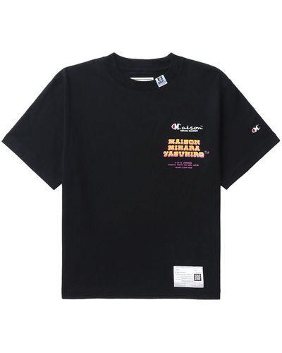 Maison Mihara Yasuhiro Logo-print Cotton T-shirt - Black