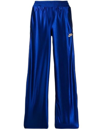 Nike Satin Wide-leg Track Pants - Blue