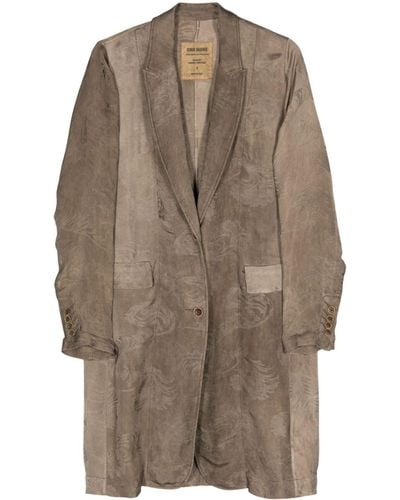 Uma Wang Katia jacquard coat - Marrone