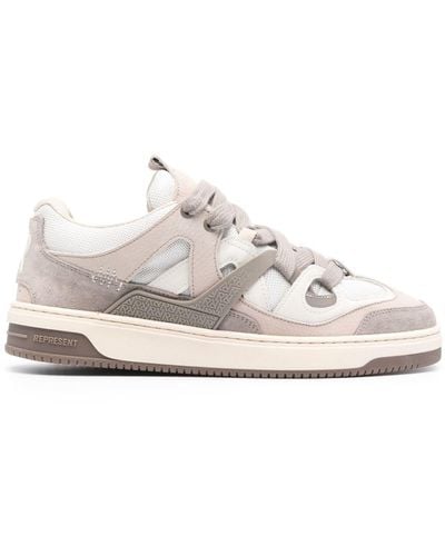 Represent Bully Leather Trainers - White