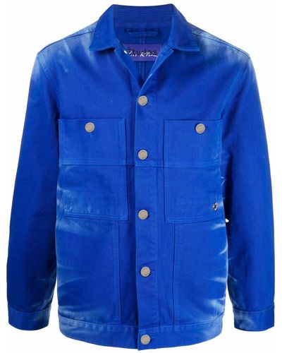 Etudes Studio Button-down Shirt Jacket - Blue