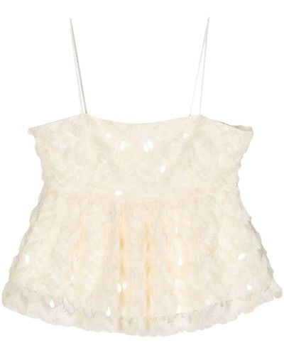 Munthe Luxembourg Sequin-embellished Top - Natural