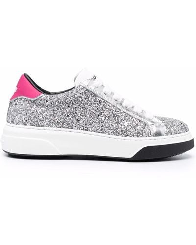 DSquared² Sneakers Met Glitter - Wit