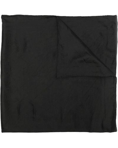 Balenciaga ロゴエンボス スカーフ - ブラック