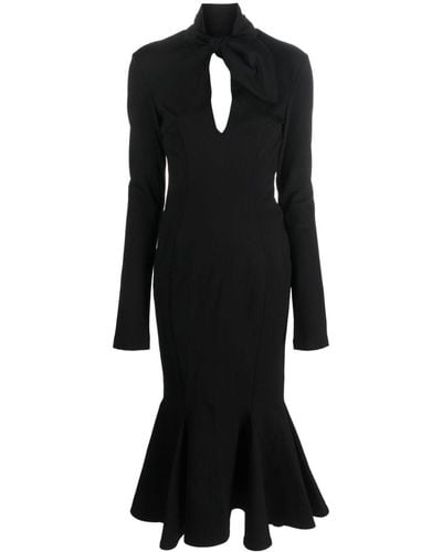 The Attico Isabel Open-back Midi Dress - Black