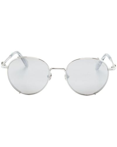 Moncler Owlet Round-frame Sunglasses - White