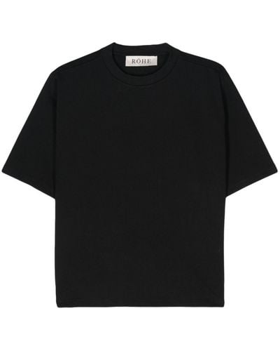 Rohe Camiseta lisa - Negro