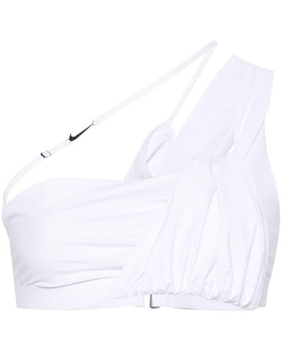 Nike X Jacquemus haut crop à une épaule - Blanc