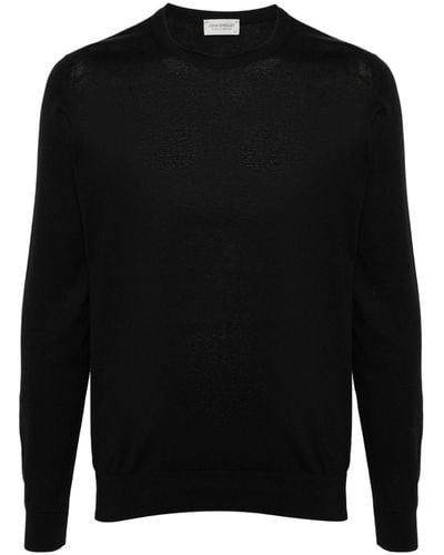 John Smedley Rowland Cotton Sweater - Black