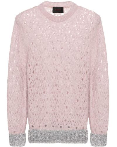 Simone Rocha Pullover mit Lochstrickmuster - Pink