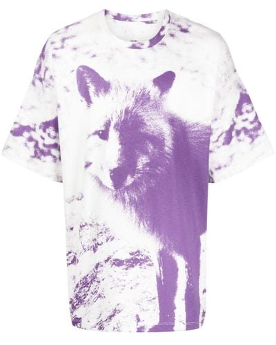 OAMC Yosemite T-Shirt mit grafischem Print - Lila